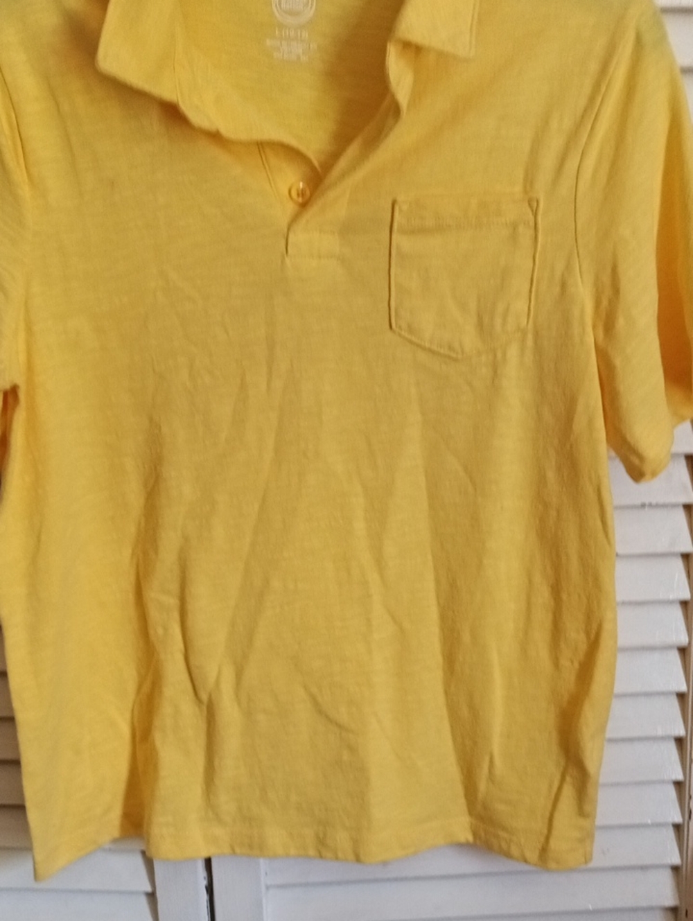 wonder nation Yellow Short-Sleeve Polo with Chest Pocket